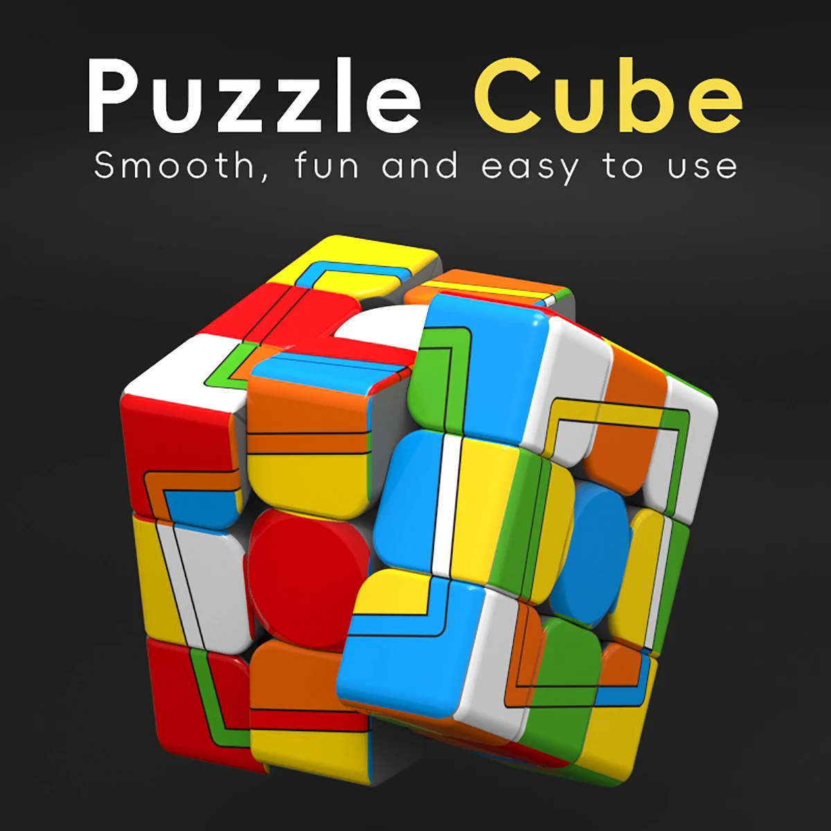Quick twist Magic Cube Multiple solutions3x3x3 3D UV Color painting Stress Relief Puzzle Game Children's Toys Gifts