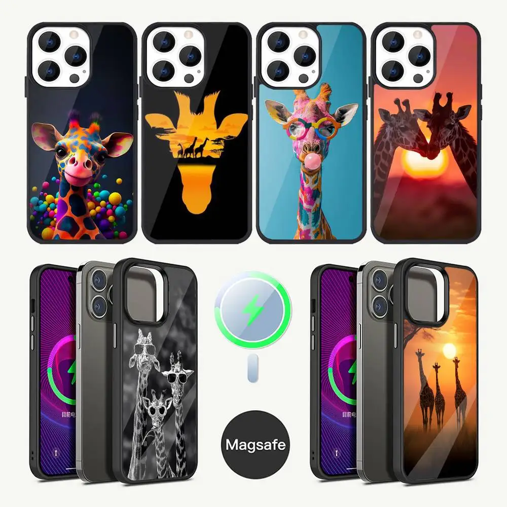 

Giraffe Phone Case For iPhone 16,15,14,13,12,11,Plus,Pro,Max Mini Magsafe Magnetic Wireless Charging