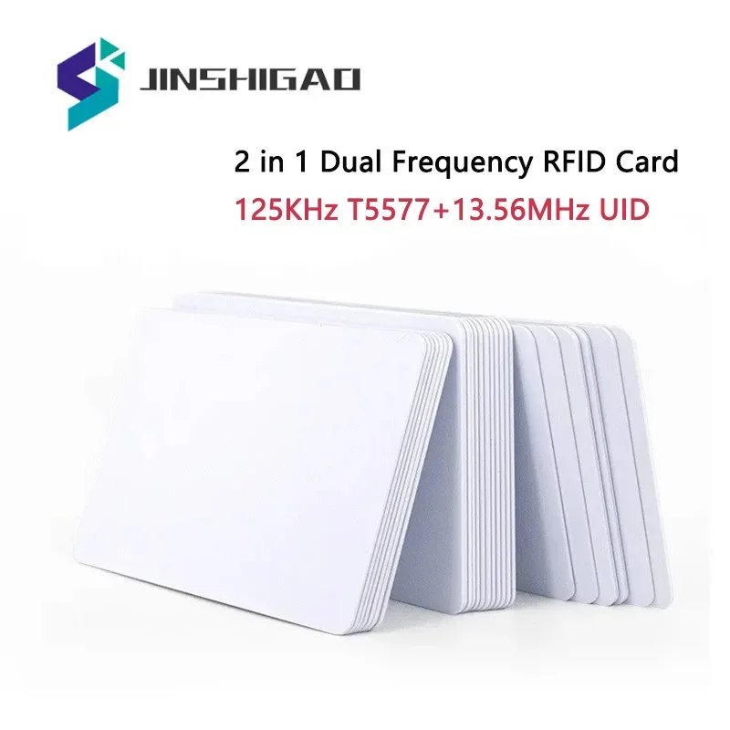 IC+ID UID Rewritable Composite Key Cards Keyfob Dual Chip Frequency RFID 125KHZ T5577 EM4305+13.56MHZ Changeable Writable