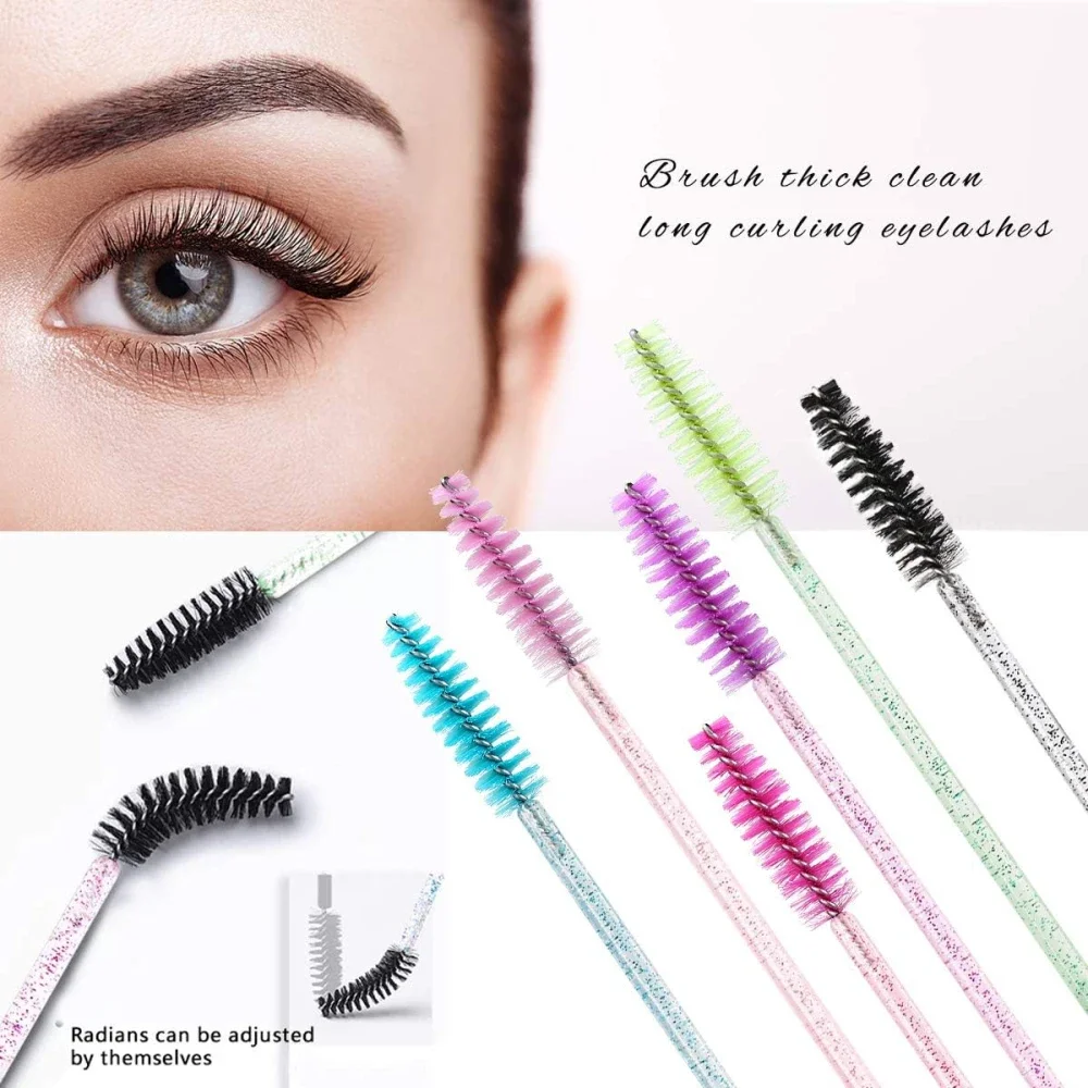 50pcs Eyelash Brush Mascara Wands Applicator Spoolers Eyelash Brush Tube  Eyelash Extension Supplies Lash Accessories Makeup