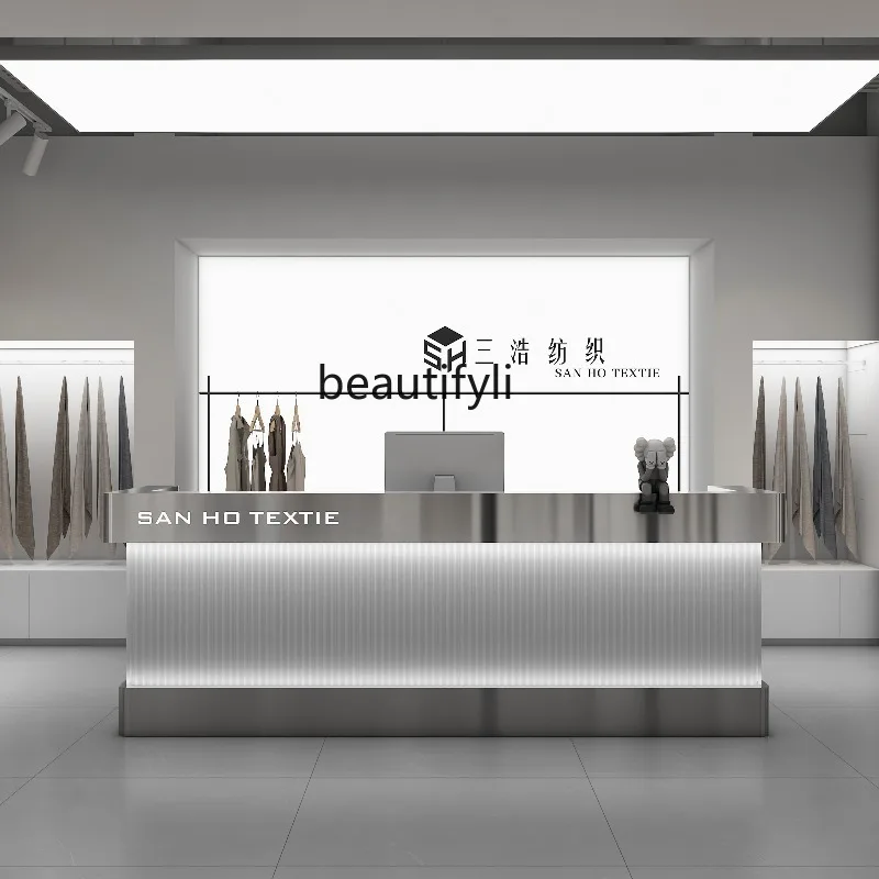 

Магазин одежды Стойка регистрации Барная стойка Из нержавеющей стали Сращивание Высококачественная касса Стойка регистрации компании Стойка регистрации