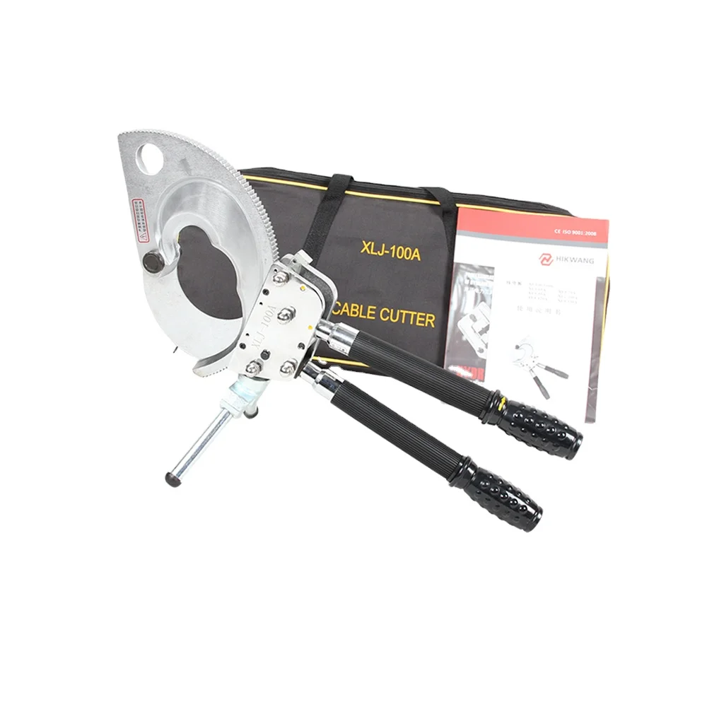 XLJ-100A Hand Big Ratchet Cable Cutters Aluminum Copper Wire Cutters Tool 3 In 1 Wire Cable Cutter