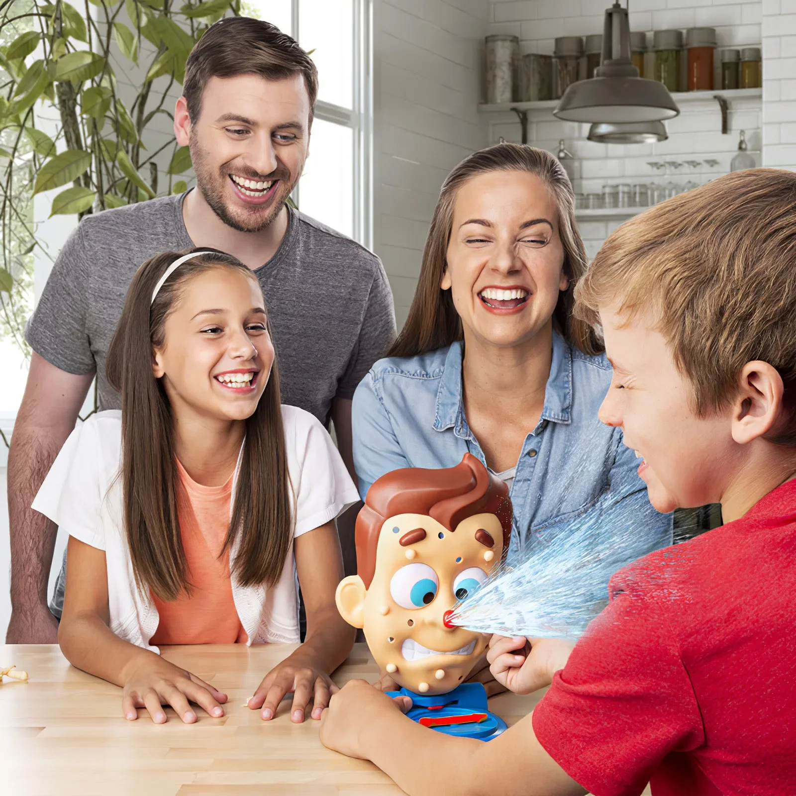 Juguete de bromas en aerosol para acné, parodia interactiva para padres e hijos, divertido juego de mesa, nueva broma, juguetes de guisantes para apretar, regalo de cumpleaños para niños