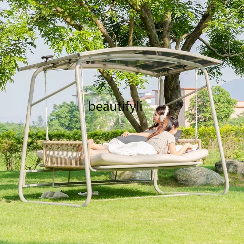 Outdoor Courtyard to Swing Garden Glider Villa Outdoor Multi-Person Hammock Rocking Chair