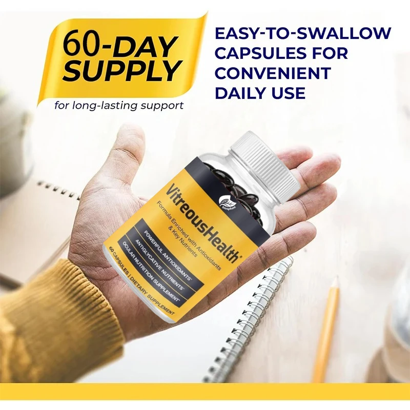 مكمل العين القائم على أدلة VitreusHealth، يحتوي على كبسولات L-lysine-60 #2