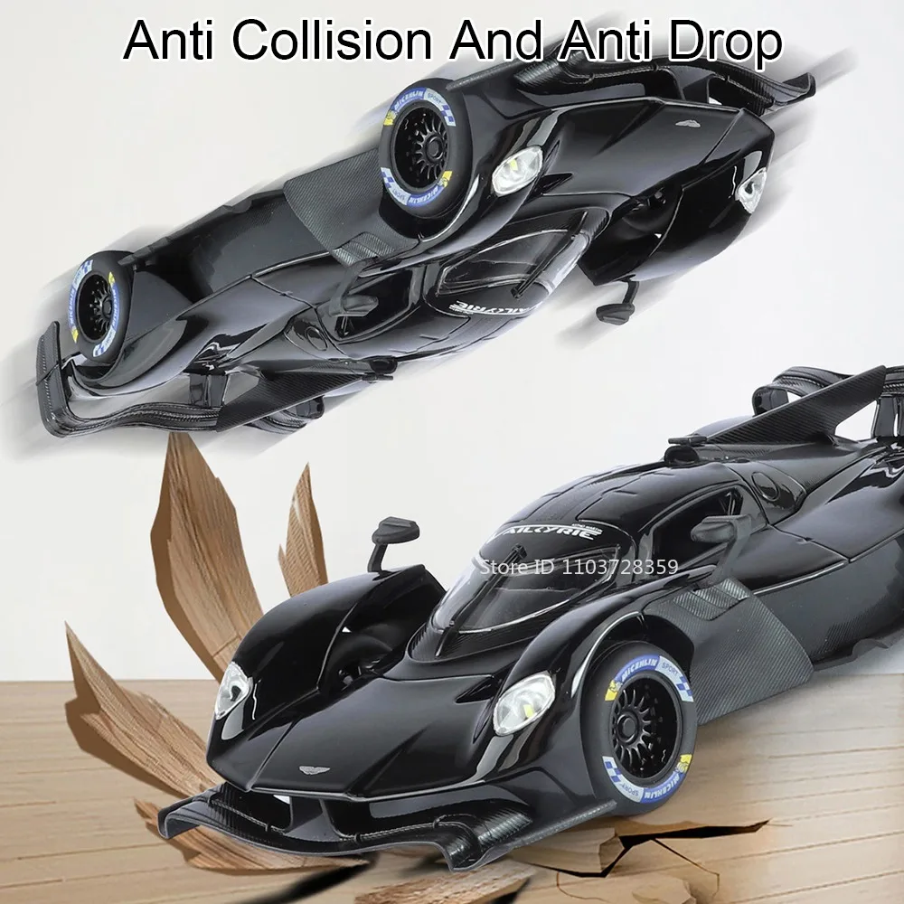1:24 Valkyrie LP770-4 Supercar-Spielzeugmodelle, Legierung, Druckguss, Ton, Licht, Türen, geöffnet, zurückziehbare Simulationsfahrzeuge für Kindergeschenke