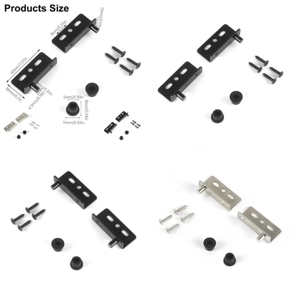 

652F Concealed Hinges Cabinet Door Hinge Up and Down Door Pivots Corner Codes for Wood Panel Cupboard Easily to Install