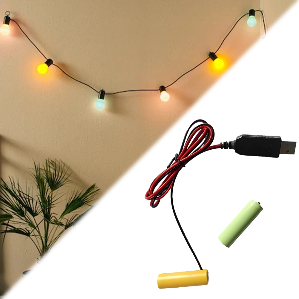 

USB 5V To 3V AAA Battery Eliminator USB Power Supply Cable AA Dummy Batteries Power Supply Adapter Cable for LED Light