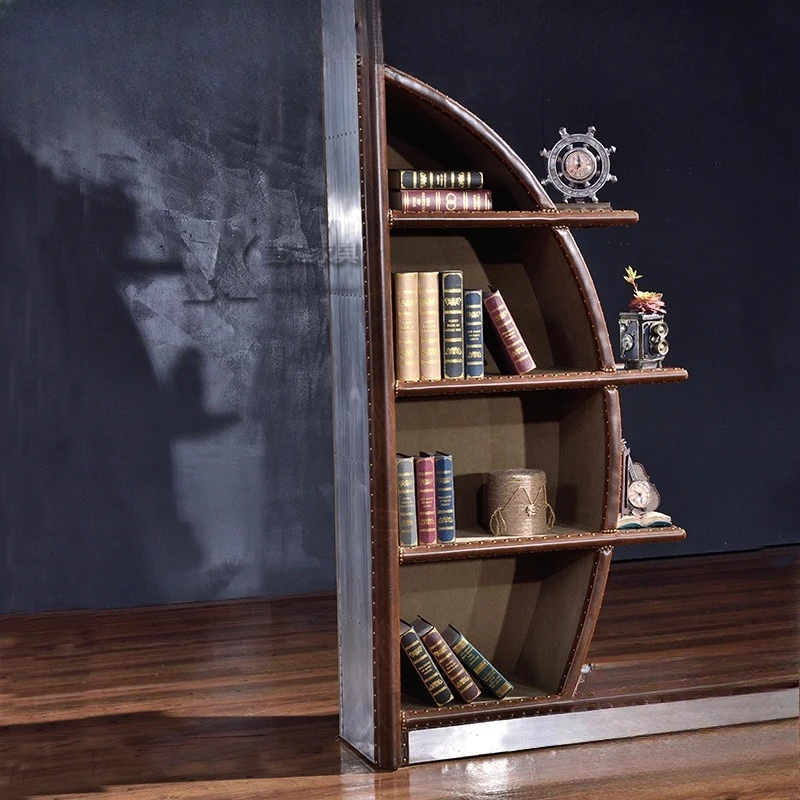 Industrial style sailboat bookcase personalized display stand American country