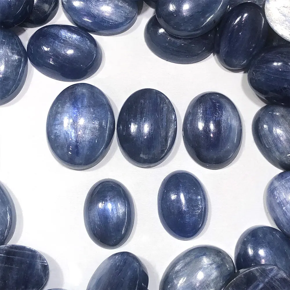 Natural Kyanite Oval Cabochon Blue Kyanite Quartz Crystals Healing Stone Gemstone Energy Reiki Jewelry Making Home Decoration