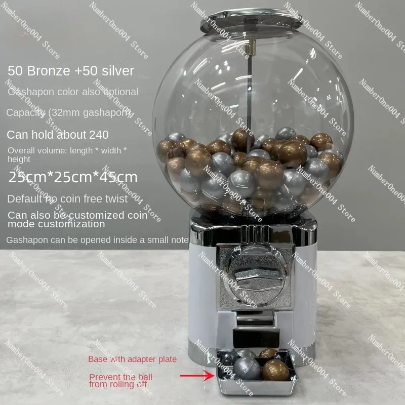 Candy Vending Machine Durable Metal Body Gumball Dispenser Machine with Key Lock for Home Game Store Bouncy ball machine