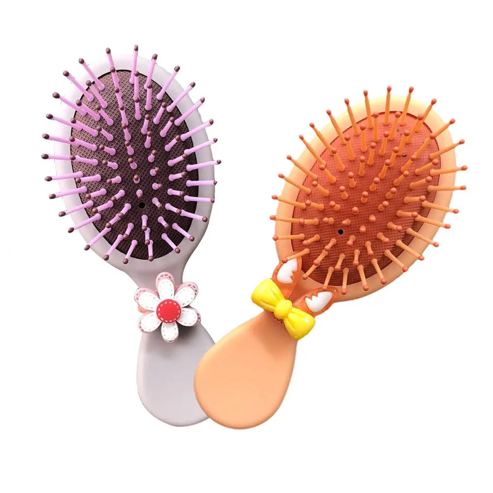 

2 шт. расчески для волос портативный легкий мультяшный дизайн эргономичная ручка массажная расческа для кожи головы аксессуары для волос