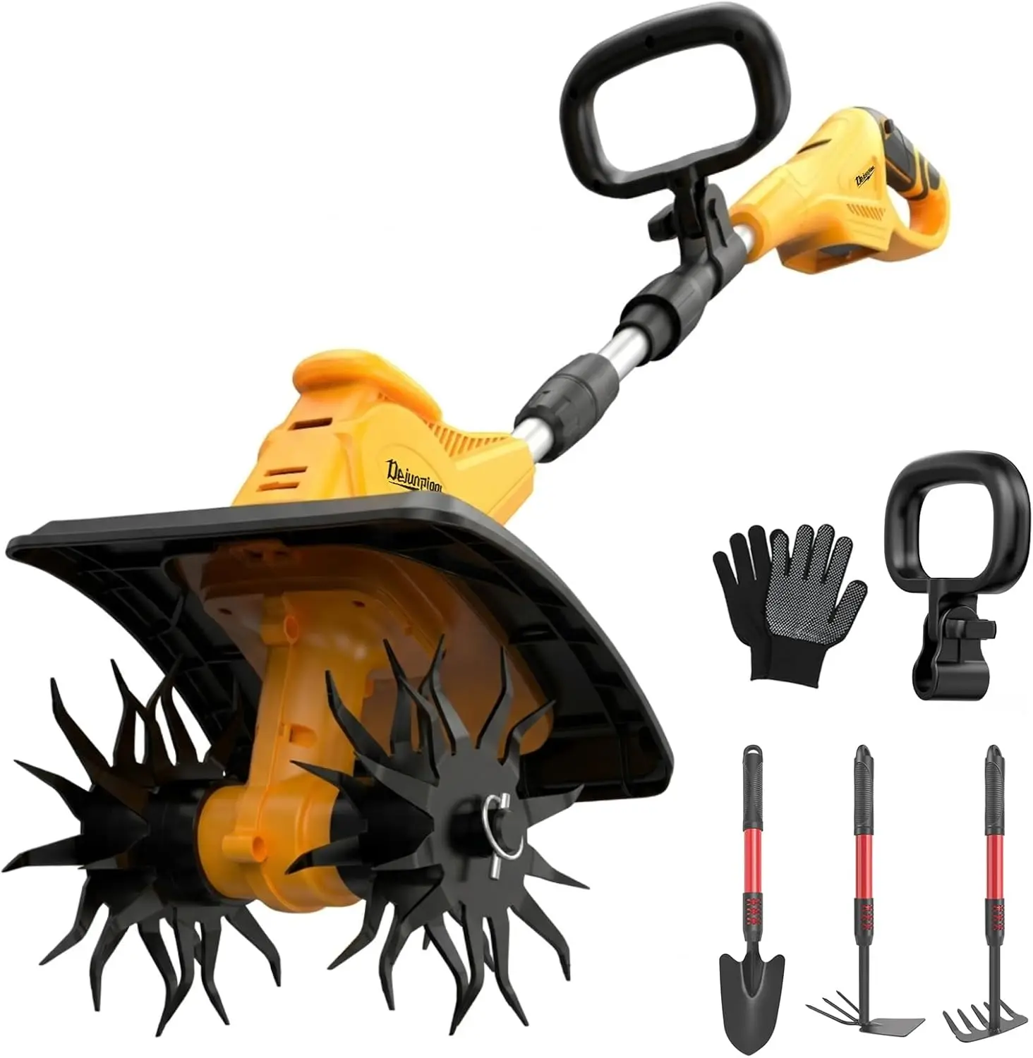 

Garden Tools Cordless Tiller Cultivator Compatible with DEWALT 20V MAX Battery Tool Only 310RPM Electric Rototiller with 40