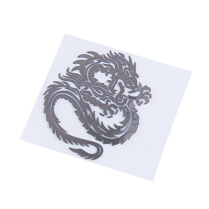 3D Car Trunk Nickel Alloy Badge Emblem Dragon Sticker Accessories Adhesive Car Styling Badge Stickers