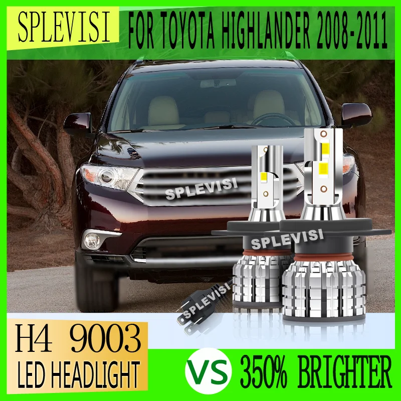 

Lifespan Over 60,000 Hours H4 Illuminate Your Path at Night LED Car Headlight Bulbs For Toyota Highlander 2008 2009 2010 2011