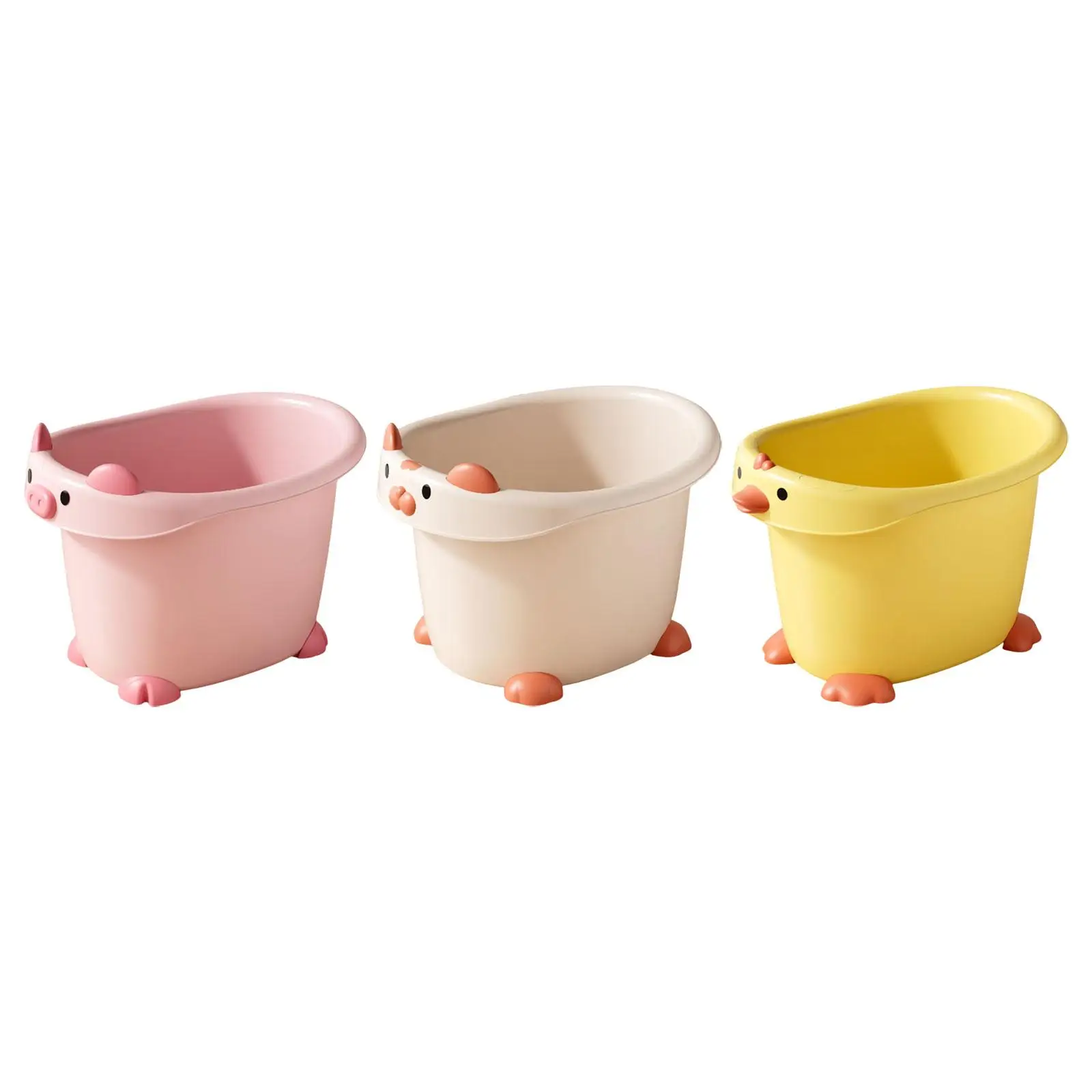 Baby Bathtub Upright Kids Bath Tub Sit and Soak Baby Bath Bucket with Support Seat for Ages 5-8 Years Old Children