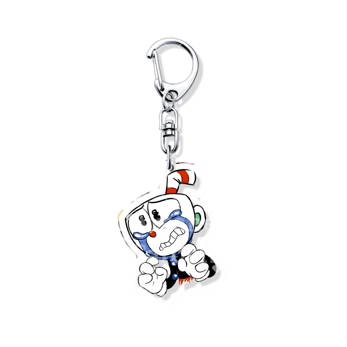 Picture 5: Cuphead Mugman Acrylic Keychain Cute Game Related Products Funny Gift Bag Charms Pendant Key Chain Souvenir Creative Accessorie