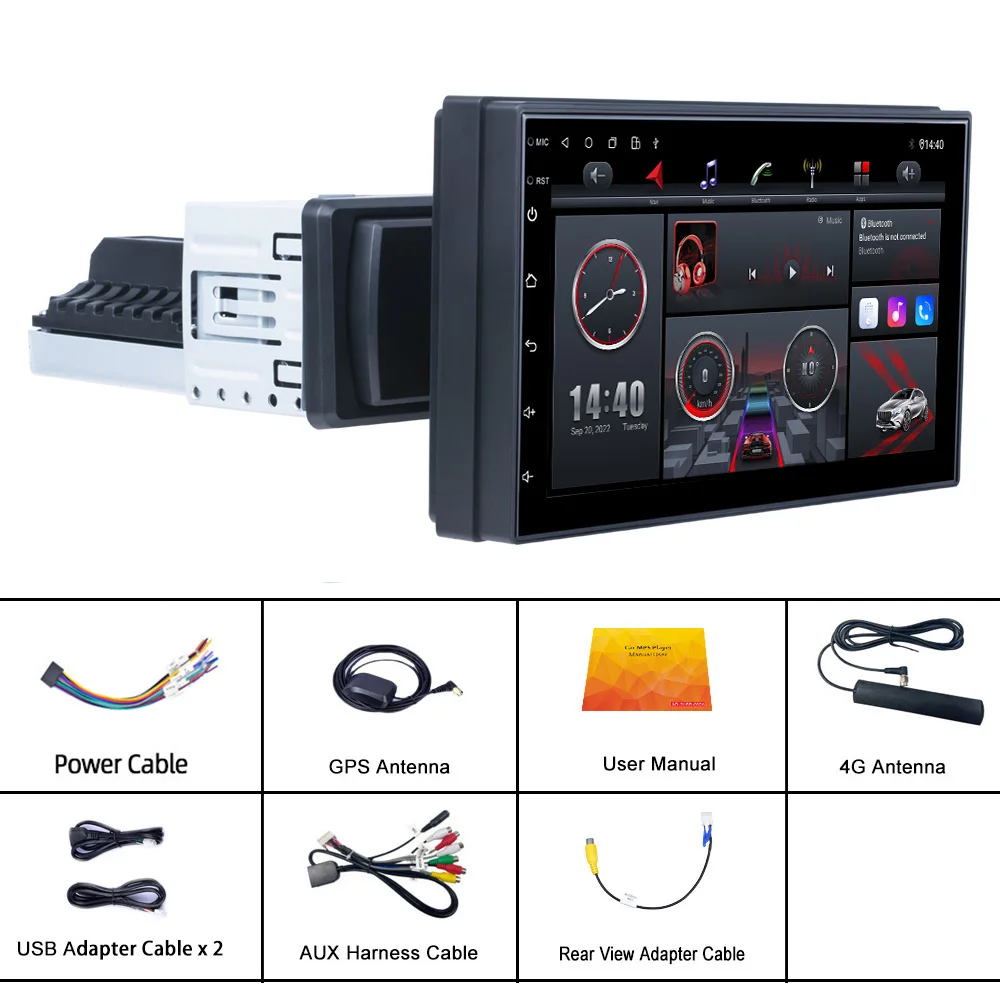 X-REAKO 1din Android12 7\'\' Car Radio Car Multimedia Player Wireless Carplay GPS Navigation Autoraido WIFI 360°Rotatable 4G 3+32G