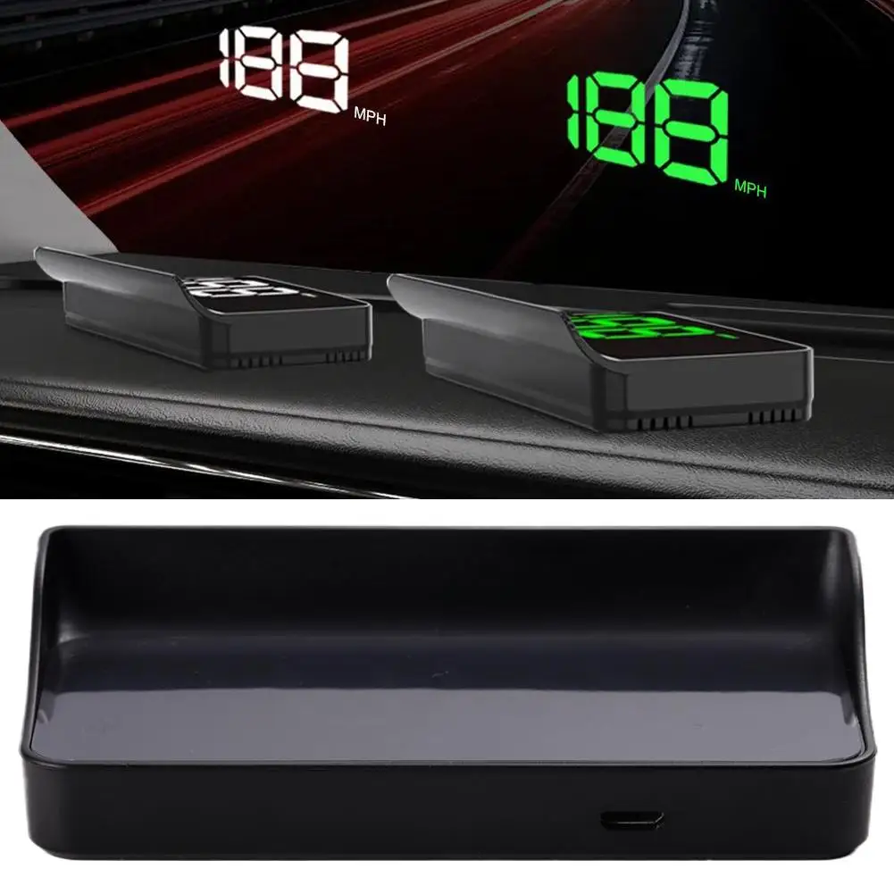 Heads Up Display For ,car Hud,digital Gps Kmh/mph Speedometer,usb Plug,automatic Brightness Adjustment Clearly Visible I7c2