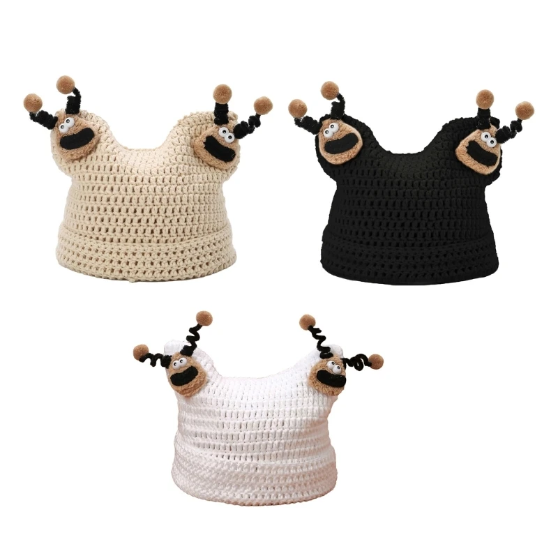 Unisex Wool Hat Outdoor Winter Headwear Winter Warm Hat Lolitas Hat Ponytail Hat