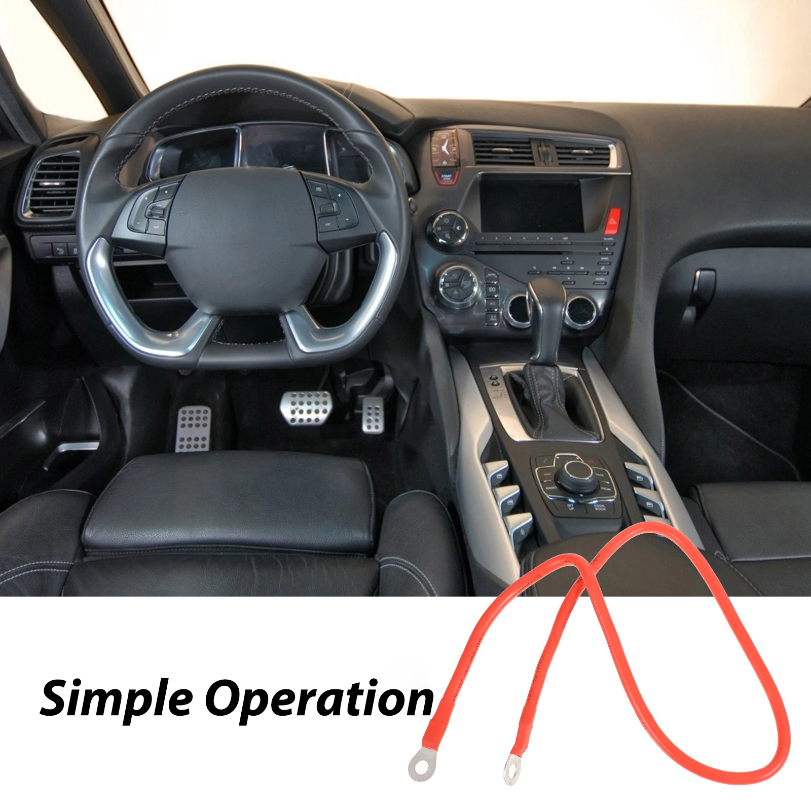

Cable Jumper Dual Car Clip Waterproof Automotive Batteries Power Inverter Copper Cable High Temperature Resistance