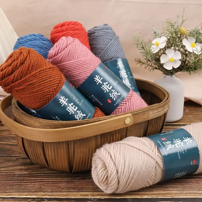 100g Alpaka-Wollgarn, Grobstrickgarn, Handgewebtes Garn für Warme und Modische Pullover, Windbreaker, Jacken, Schals, Mützen