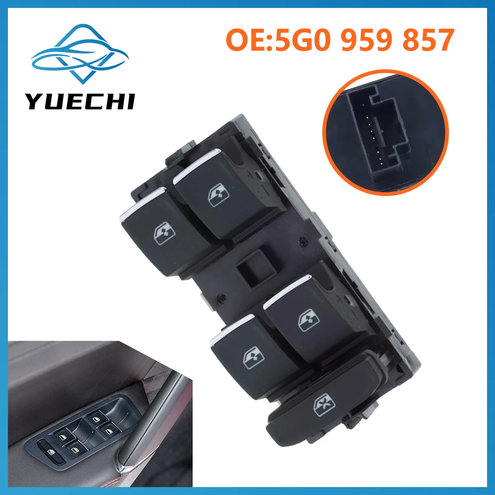 Electric Power Window Main Control Button Switch Window Master Switch for VW Golf MK7 Passat B8 Seat Leon 2013-2018 5G0959857