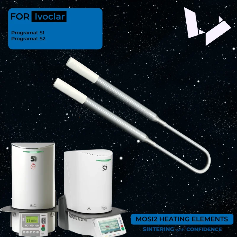 Replacement Heating Element for Ivoclar Programat S1 S2 Sintering Furnace, High Purity MoSi2 Heating Rods for Dental Lab