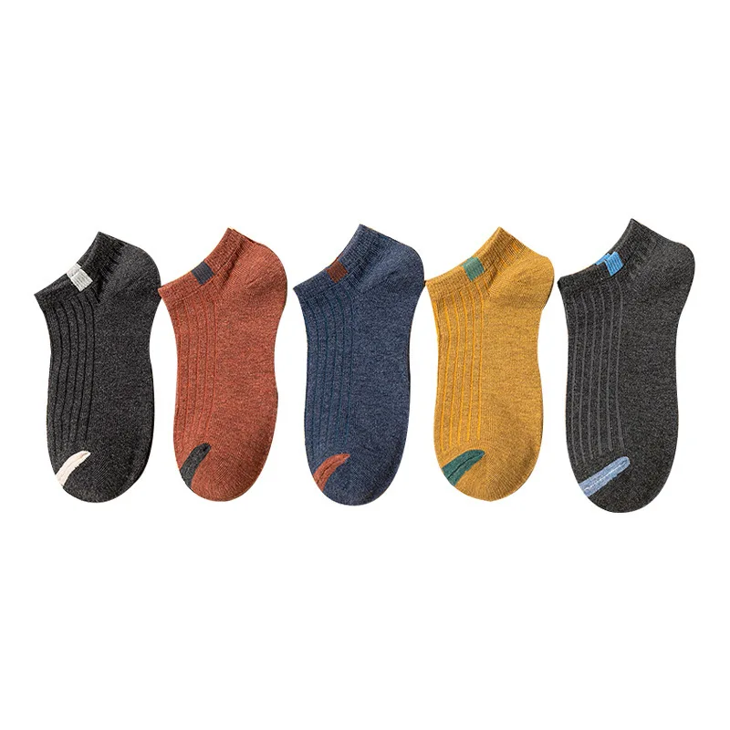 Chaussettes en coton Turnblock pour hommes, bouche peu profonde simple, printemps et été, abonnés doux, bateau de sport, 10 paires