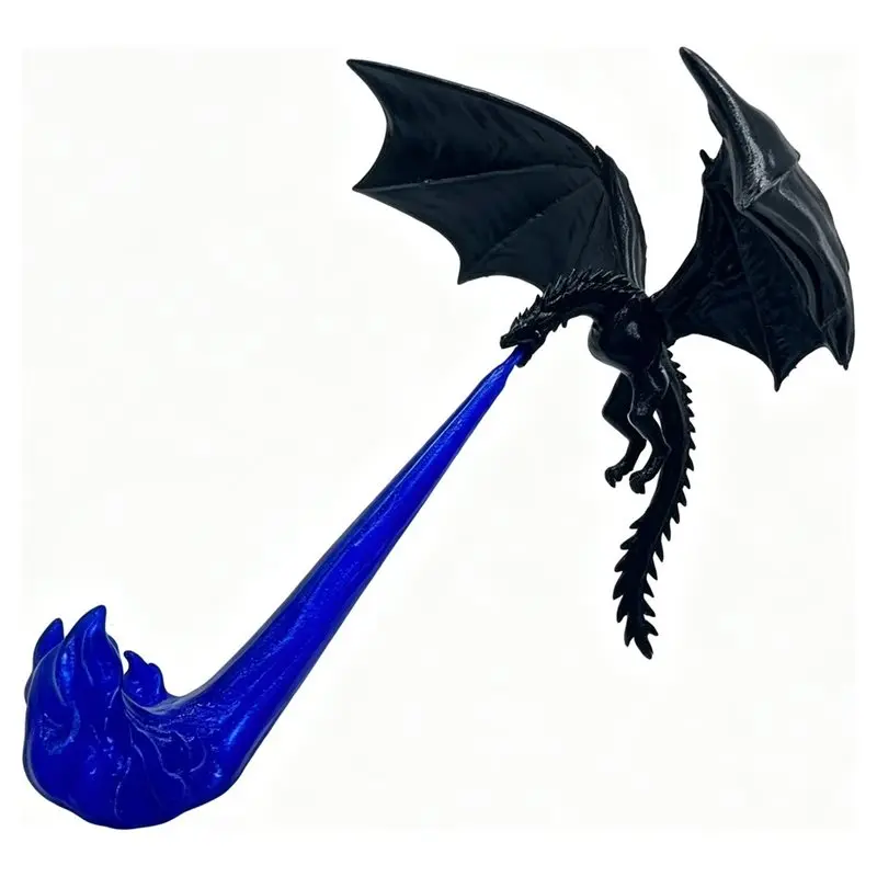 ABDJ-Dragon Bookshelf Nook Light,3D Printed Fire-Breathing Fantasy Shelf Decor Flying Dragon Design Halloween Shelf Display B