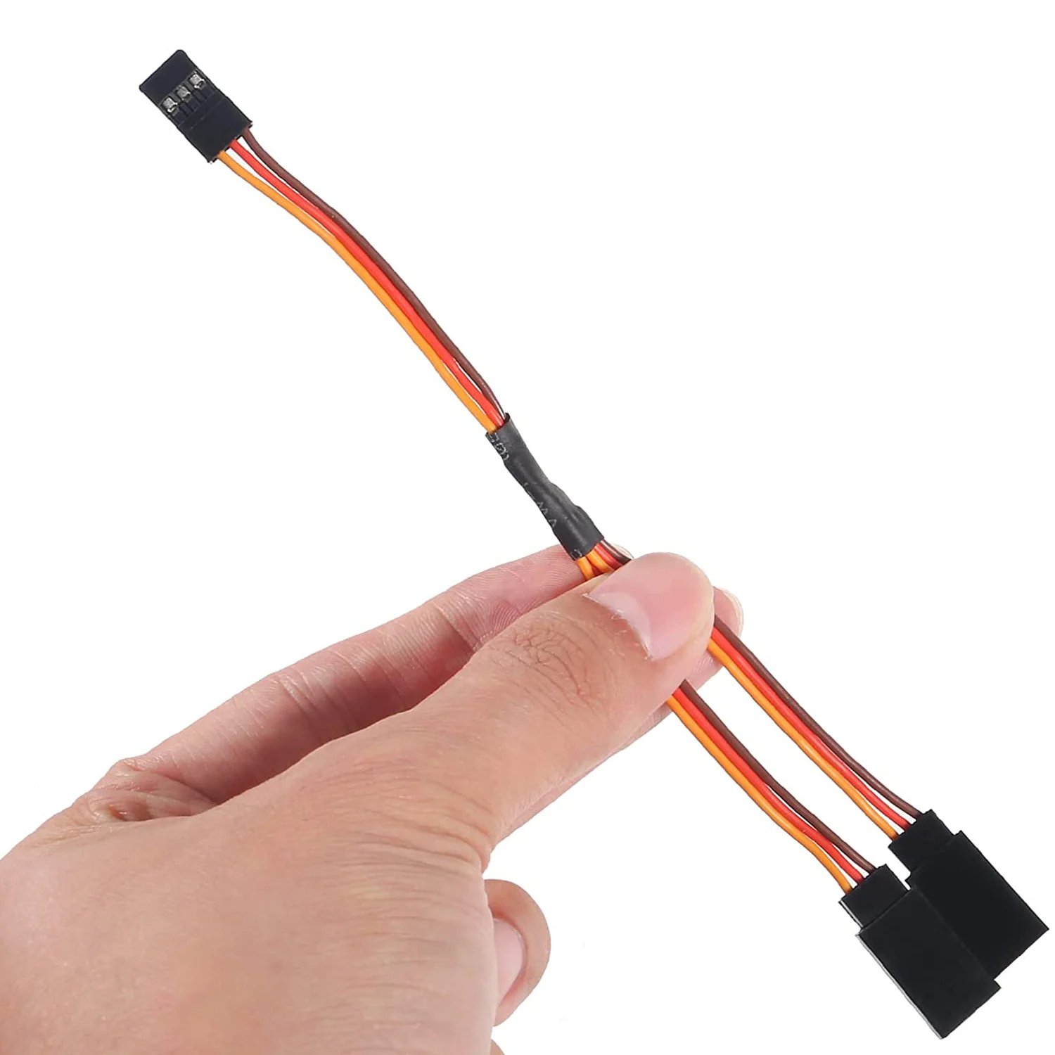 10pcs 150mm Servo Splitter Cable1 Male to 2 Female JR Style Servo Y Harness Cables Extension Lead Wire for RC Car Helicopter