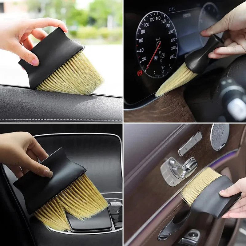 car Interior Care Brush Air Conditioner Air Outlet Cleaning Brush Ultra Soft Auto Detailing Tool Car Gap Dust Removal Brush