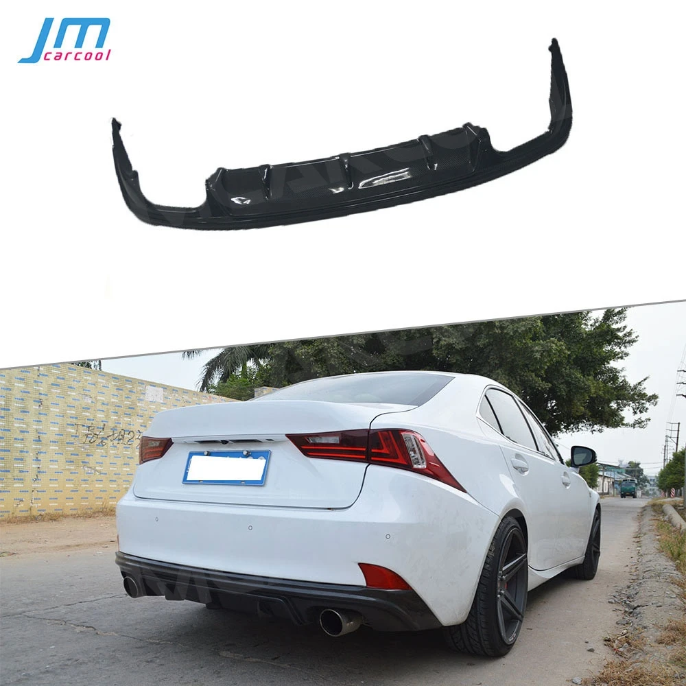 Carbon Fiber Rear Bumper Lip Diffuser for Lexus IS250 300 350 IS F Sport Sedan 4 Door 2014-2016 FRP Protective Anti-crash Cover