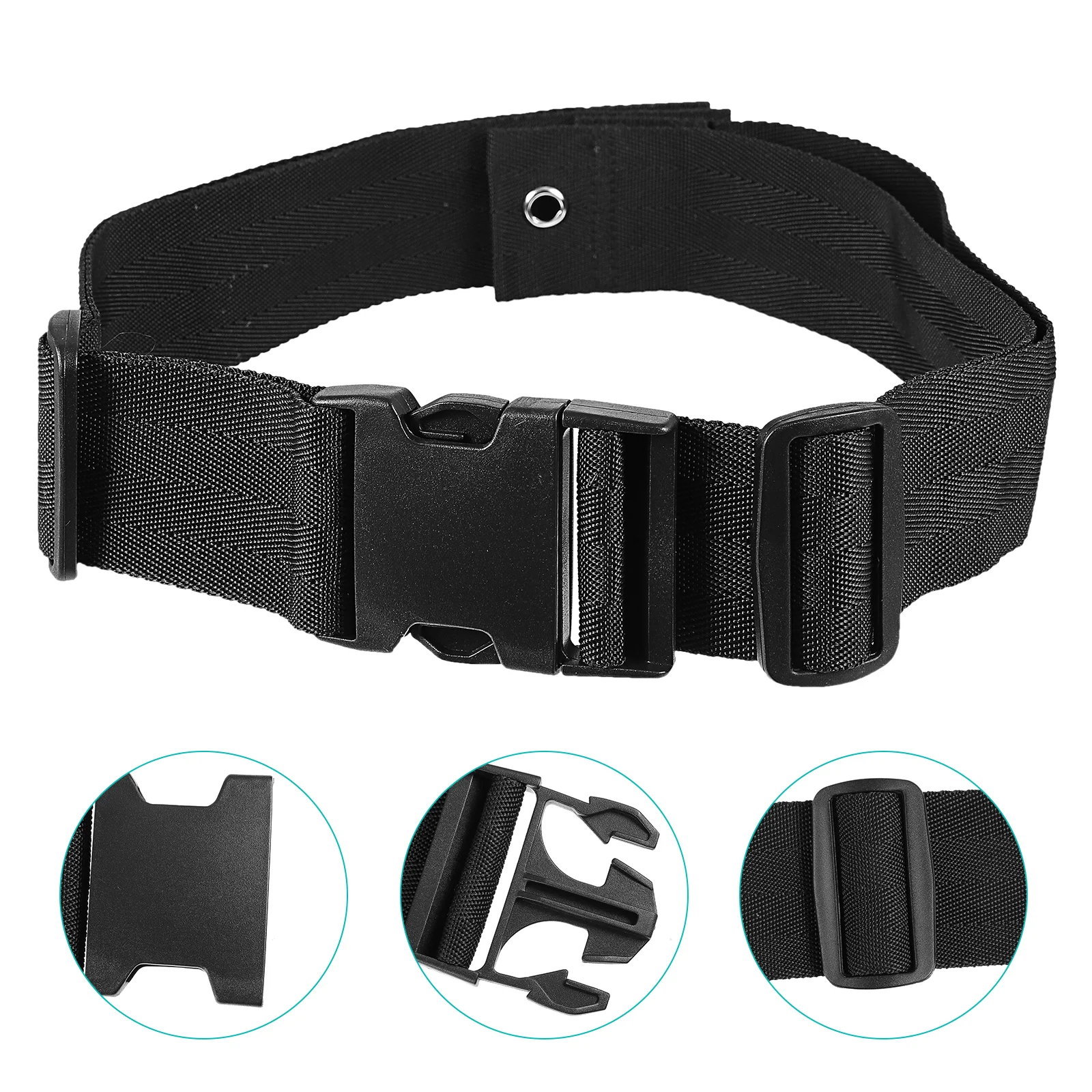 Wheelchair Safety Strap Protective Adjustable Black Restraint