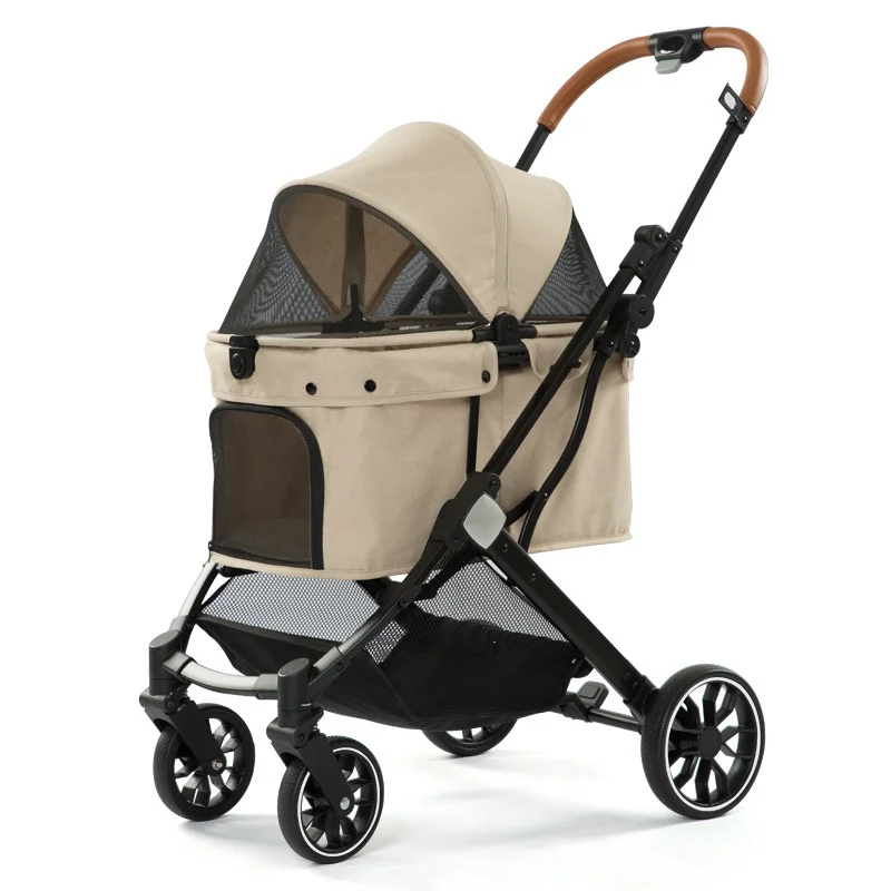 Pet Stroller for Cats & Dogs-Outdoor Shopping Mall Use Lightweight Foldable Trolley
