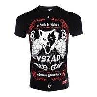 Vszap Muay Thai Wolf Fighting MMA Short sleeved T-shirt Boxing Fighting Training Fitness Sports Running Male UFCT girl