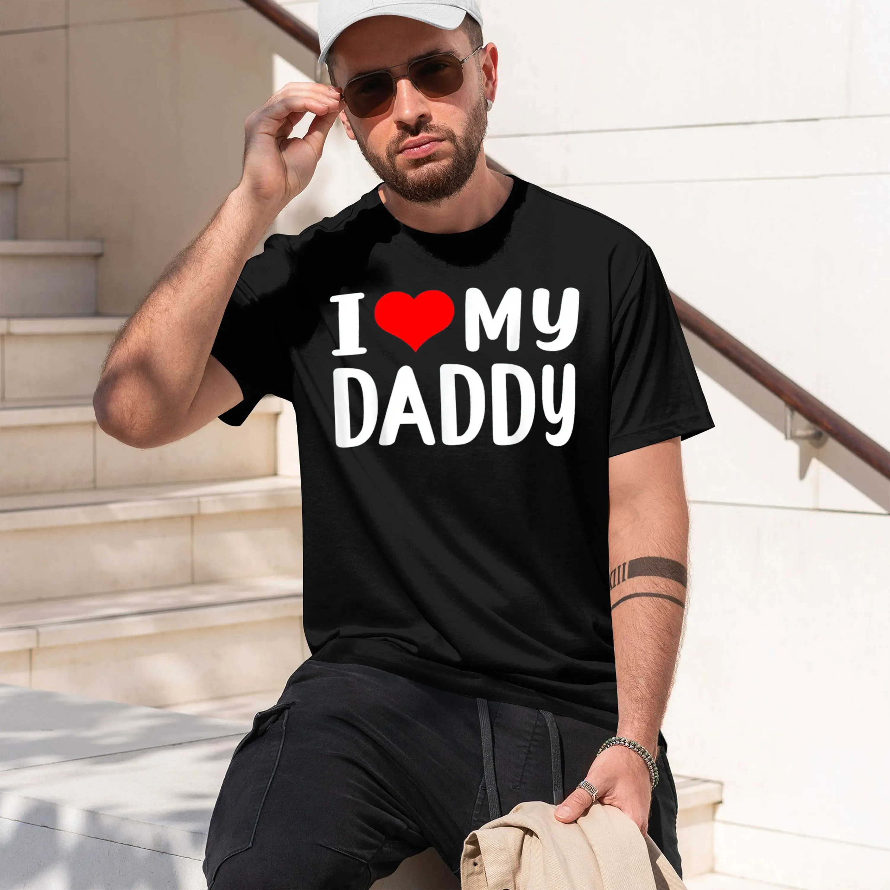 Me Amo a Mi Papá, Divertido Regalo para el Día del Padre para Papá o Abuelo, Camiseta con Estampado de Diseño Original, Regalos, Camisetas, Nuevo Modelo 2026