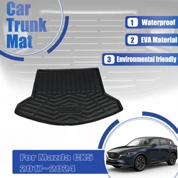 Car Trunk Mats For Mazda CX-5 CX5 CX 5 KF MK2 2017~2024 Waterproof Rear Trunk Storage Pads EVA Covers Cargo Rug Auto Accessories