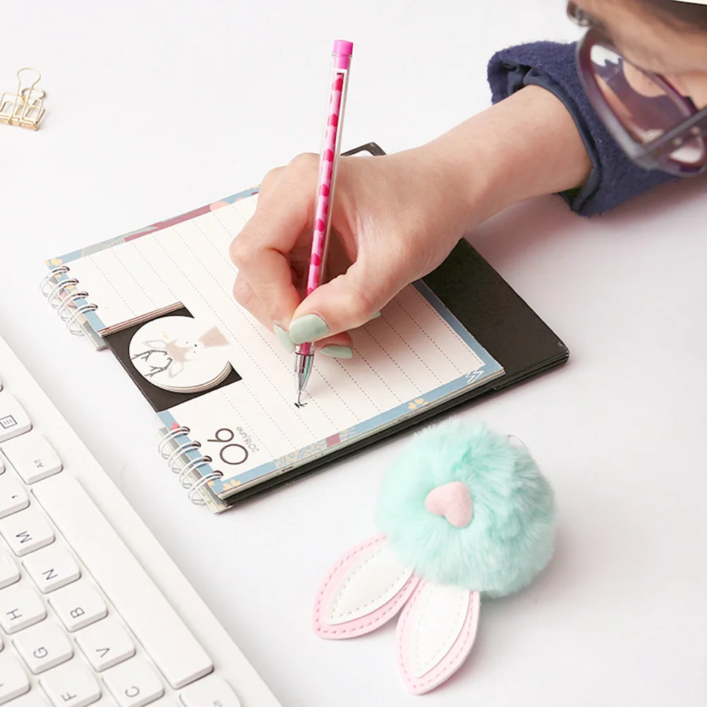 

3Pcs 0.5 Black Pen Signature Pen Creative Neutral Pen Rabbit Ear Neutral Pen Stationery(Green)