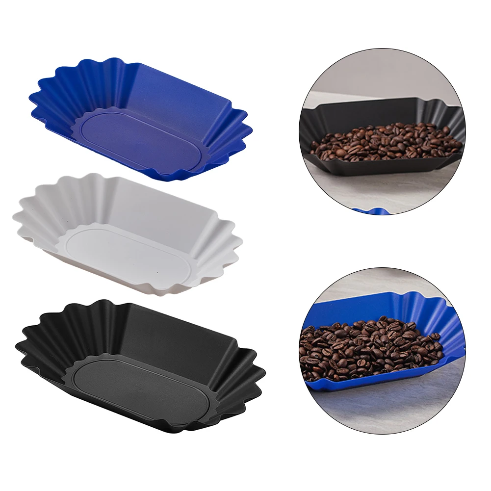 1Pc Plastic  Coffee Beans Sample Tray  Display Dish Coffee Plate Container  For Kitchen Coffee Beans  Tray Display Coffee Tool