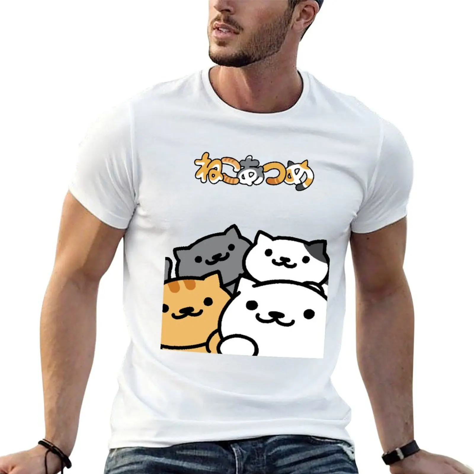 

Neko Atsume Team T-Shirt man t shirt graphic t shirts for man graphic vintage T-Shirt