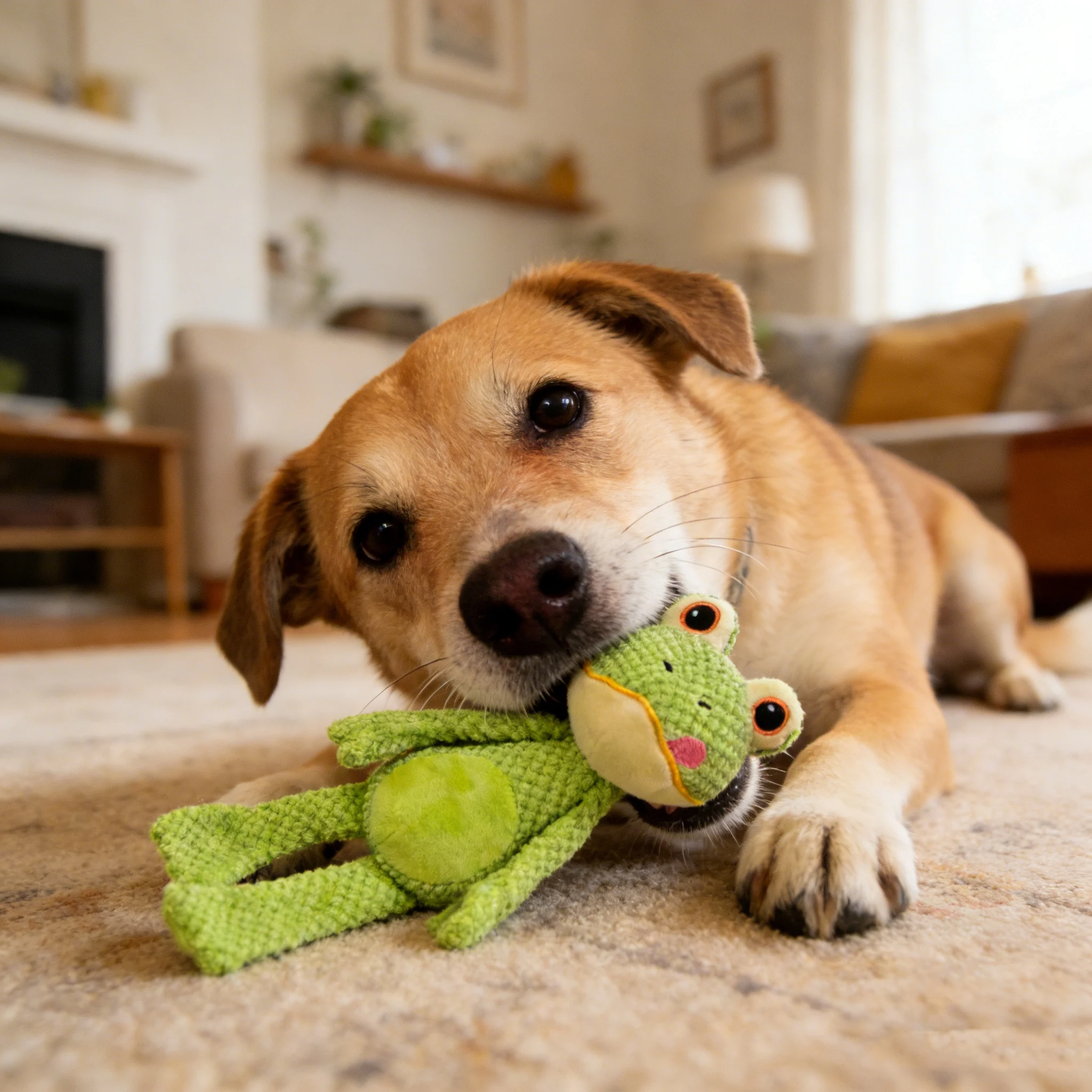 Jouet interactif pour chien en - Interactive Squeaky Plush Dog Toy avis et prix