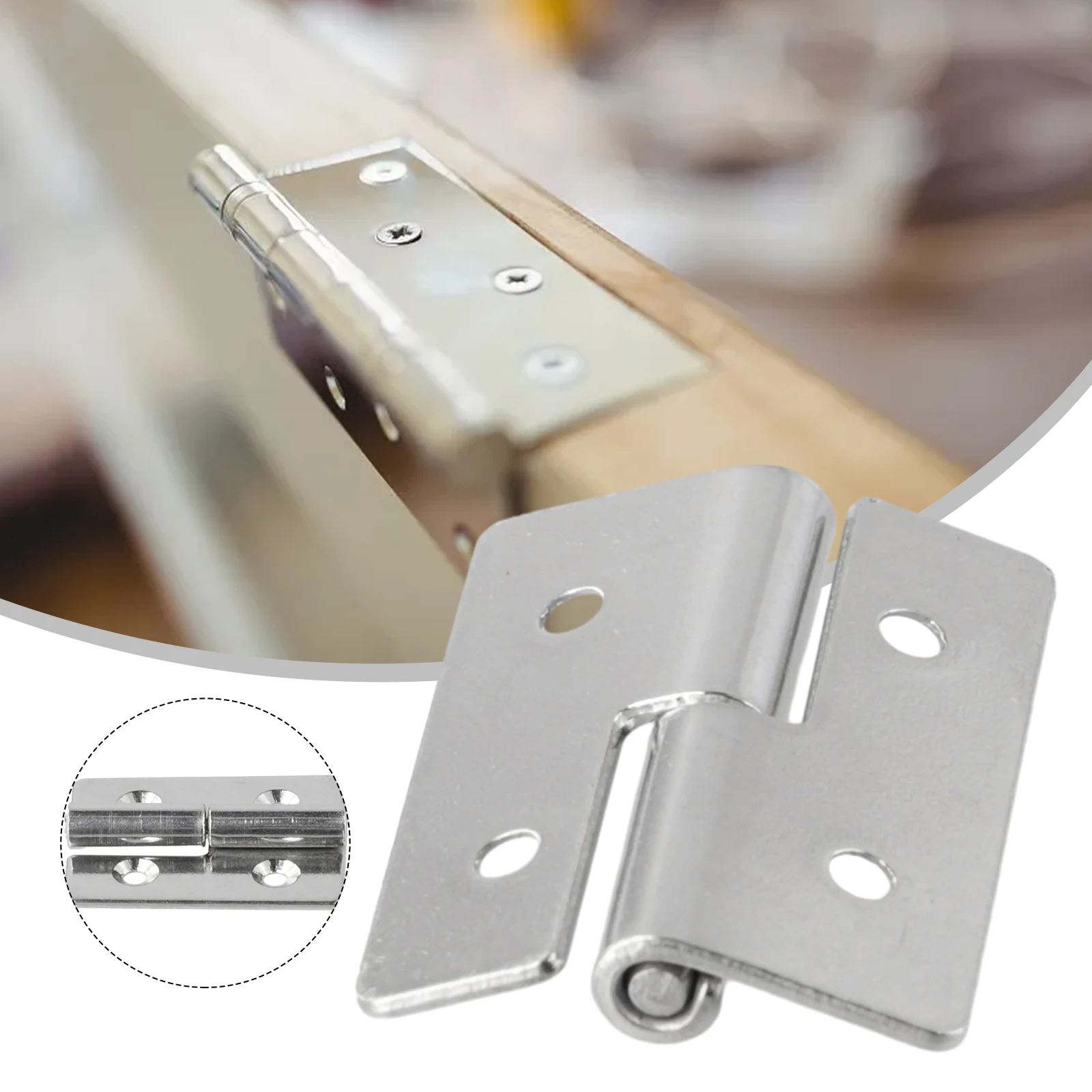 1pc 1Detachable 1Hinge 1Slip Joint Flag Lift Off Detachable Stainless Steel Door Hinge For Cabinets Wardrobes Doors