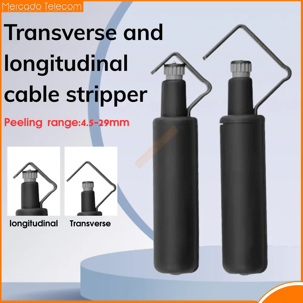 

Инструмент для зачистки круглых кабелей 4.5-29 мм/19-40 мм, для оптоволоконных кабелей, продольный и поперечный, двойного назначения