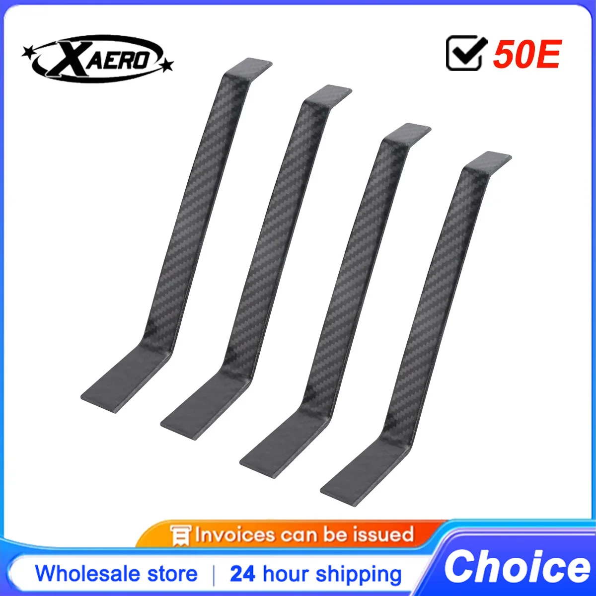 

XAERO 50 Class Electric Fixed Wing Landing Gear 3K Carbon Fiber RC Airplane Gear Set Black Upgrade Parts