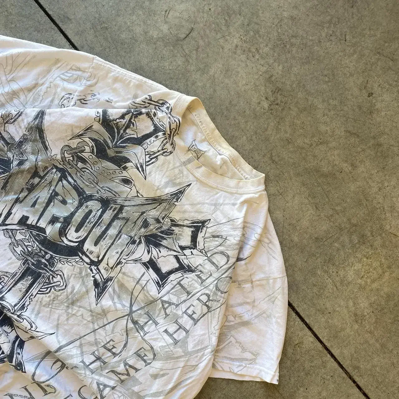 2000s Tapout T Shirt Punk Hip Hop Graphic Letter Print Oversized T-Shirt Women Men Round Neck Cotton Short Sleeve Tops Clothing