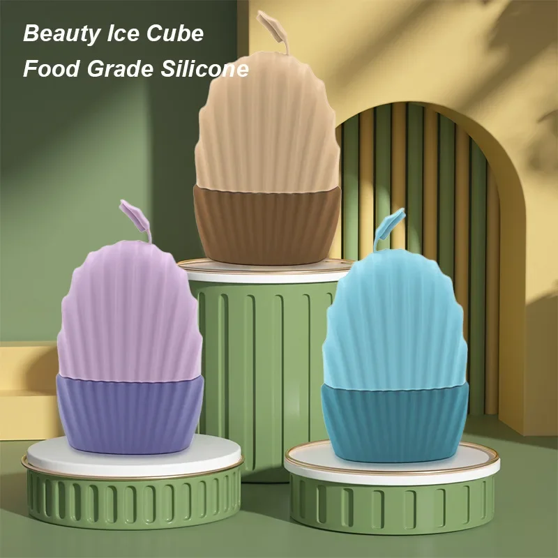 1pc Cura Della Pelle Bellezza Lifting Contouring Strumento Vassoi di Ghiaccio In Silicone Sfera di Ghiaccio Palline di Ghiaccio Viso Massaggiatore Rullo Facciale Ridurre L'acne