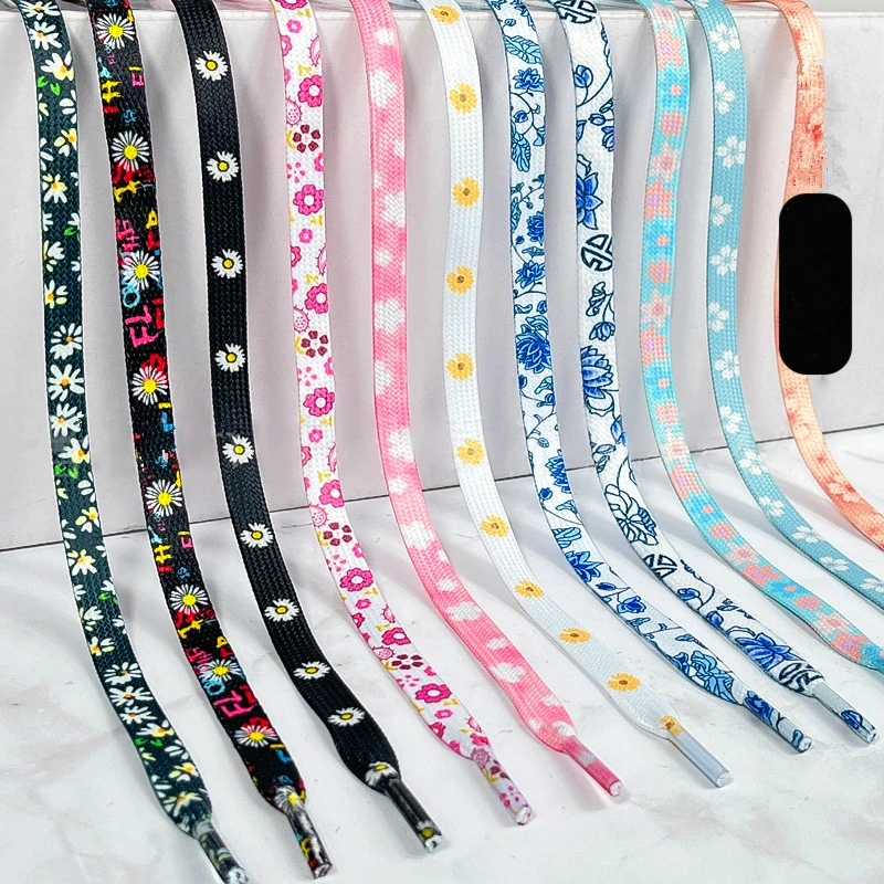 NEW Small Daisy Cherry Blossom Lace Shoelace AF1 Shoelace High-Cut Low Original Female Flower Decorative Buckle Female Shoelace