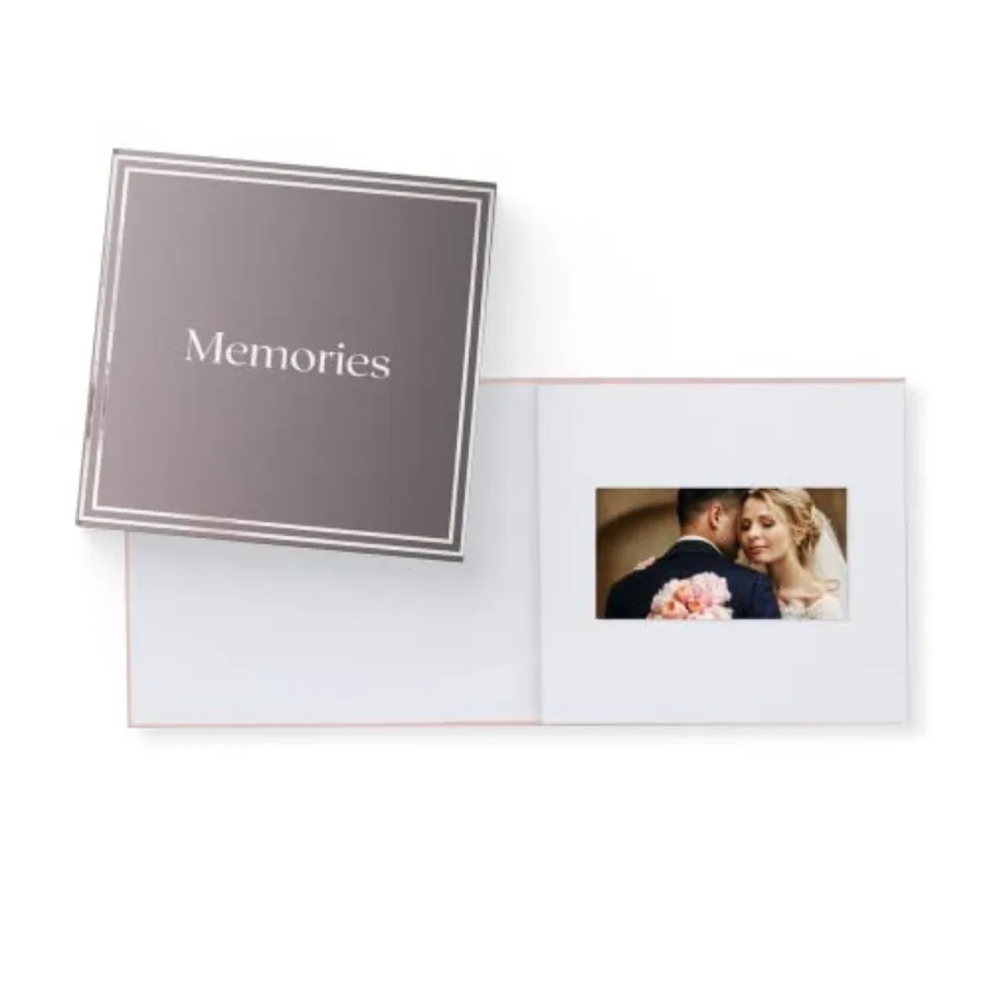 

Video Book - 5" HD Screen for Custom Memory Gift - Wedding Birthday Anniversary - 20 Min Video Photo Keepsake - USB Rechargeabl