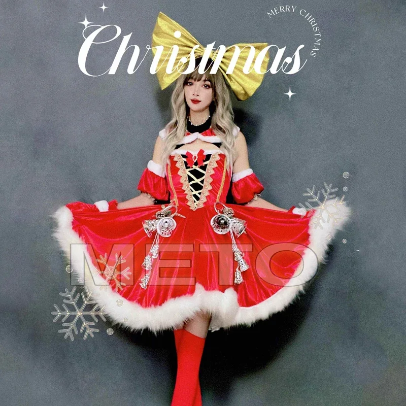 Bar discothèque fête Ds Jazz danse vêtements robes de noël femmes Gogo danse Costume Festival tenue scène spectacle porter XS7465